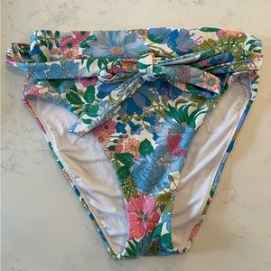 J crew high waist tie bikini bottoms